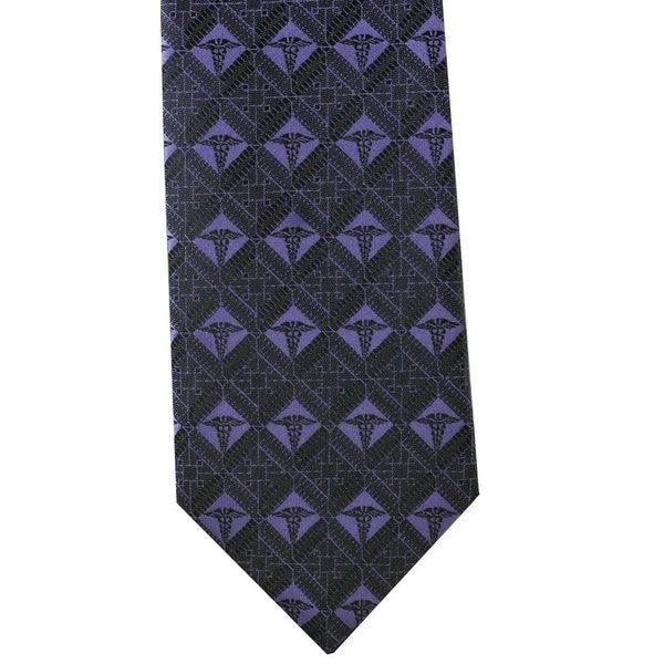 Caduceus necktie gift for doctors, nurses, medical students, and medical professionals