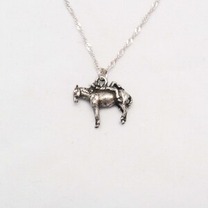Girl on Horseback Horse Necklace, Horse Pendant on Delicate Chain, Horse Jewelry Gift for Horse Lovers