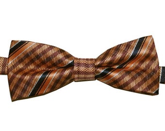 Children's pretied bow ties adjust to fit children 0-13 years old. Gingham Stripe (available in two colors)