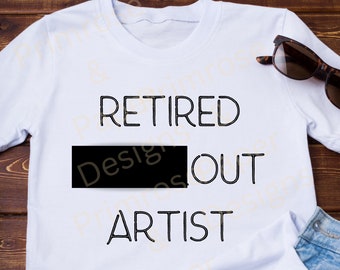 Retired Black Out Artist SVG, Relapse Prevention, Funny Sobriety Design, Drugs and Alcohol, Alcoholics Anonymous, Narcotics Anonymous