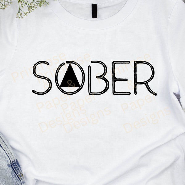 Sober AA Digital SVG File, Sobriety Solution, Sobriety Design, Alcoholics Anonymous, Narcotics Anonymous, AA Symbol, Sober til it's over