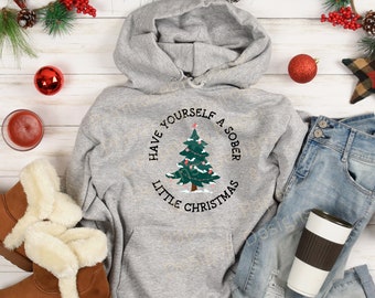 Sober Christmas, Merry Little Christmas, Funny Christmas Sobriety SVG, Sobriety Solution Digital SVG File, Alcoholics Anonymous