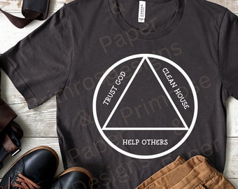 The Basics AA SVG,  Trust God Clean House Help Others, Sobriety Solution Digital SVG File, Alcoholics Anonymous, Narcotics Anonymous