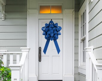 Big Blue 28" Front Door Bow For House