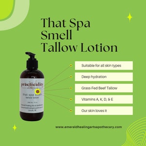 That Spa Smell Tallow Lotion – Grass-Fed Tallow Body Butter – Lavender Eucalyptus Peppermint – Natural Moisturizer – Clean Skincare