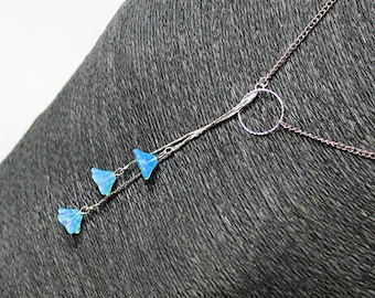 Blue Necklace for Her Birthday Gift Silver Blue Jewelry Gift Wife - Bridesmaid Necklace Wedding Jewelry - Sky Blue Necklace Gift Girlfriend