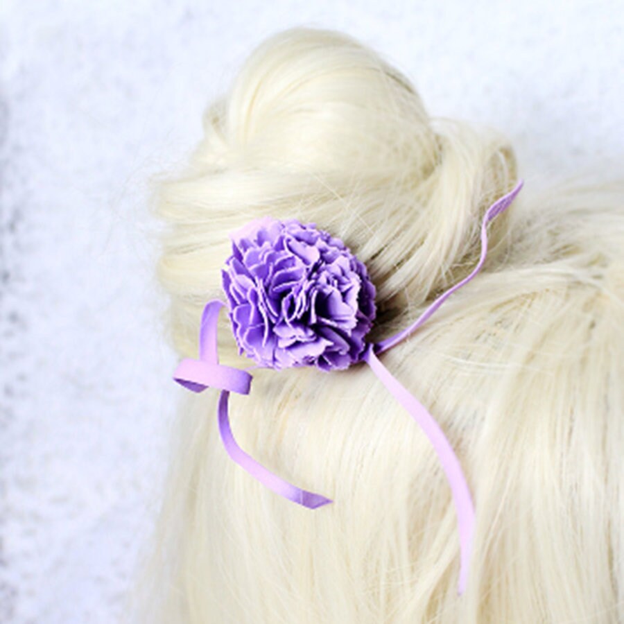 purple hair accessory for bride purple hair jewelry for women Etsy