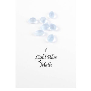 Pendientes azul cielo para regalo de hija Joyería de racimo de verano Pendientes de plata simples Venta Regalos cumpleaños para un amigo Pendientes de gota corta 1 Light blue matte