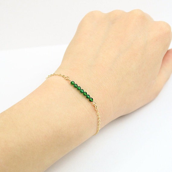 GiftJewelryShop Gemini Zodiac Charm Emerald Green Crystal May Birthstone Red Santa Hat Charm Bracelets