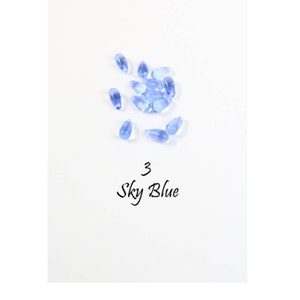 Pendientes azul cielo para regalo de hija Joyería de racimo de verano Pendientes de plata simples Venta Regalos cumpleaños para un amigo Pendientes de gota corta 3 Sky blue