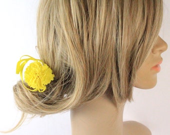 Coral Hair Accessory Prom Jewelry for Women Gift Princess Jewelry Yellow Hair Stick for Friend Birthday Gifts Yellow Accessory sunny flowers