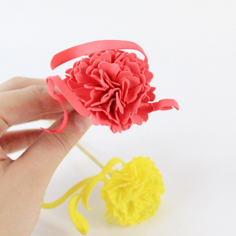 Coral Hair Accessory Prom Jewelry for Women Gift Princess Jewelry Yellow Hair Stick for Friend Birthday Gifts Yellow Accessory sunny flowers image 2