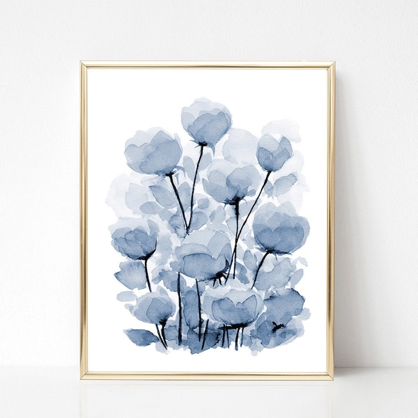 Indigo Blue Artwork Etsy