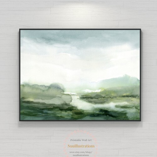Large Abstract Landscape Wall Art Print Printable Instant - Etsy