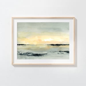 Sunrise Sunset Beach Printable Wall Art Ocean Seascape Print Watercolor Landscape instant Download Home Decor