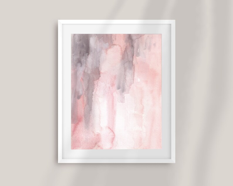 Abstract Wall Art Blush Pink Print Abstract Instant Download Etsy