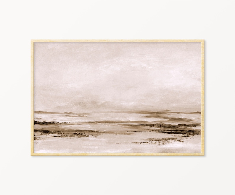 Large Abstract Landscape Sepia Wall Art Printable Instant Etsy