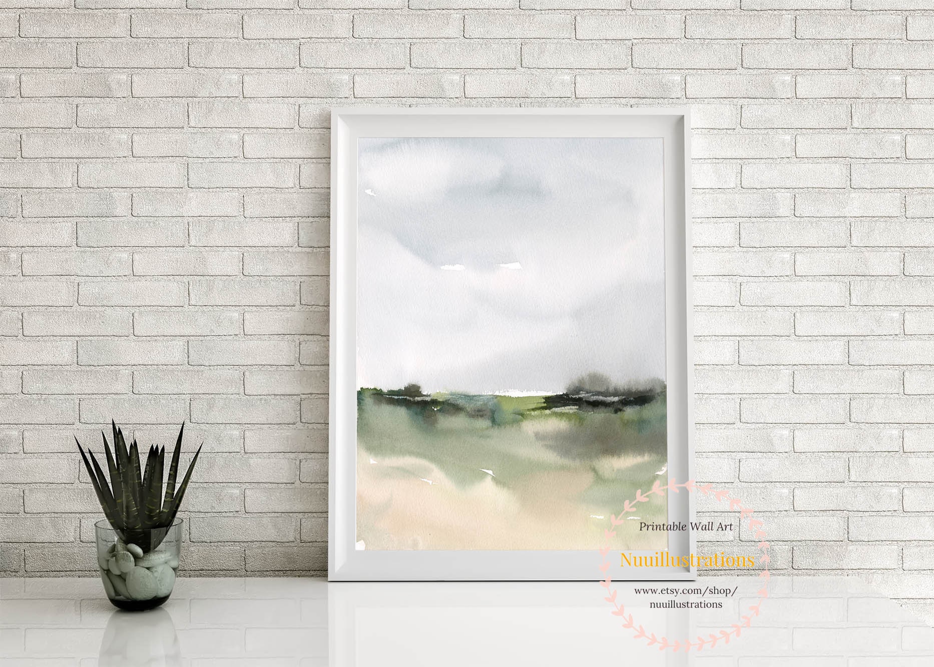 Watercolor Landscape Printable Wall Art Abstract Landscape - Etsy
