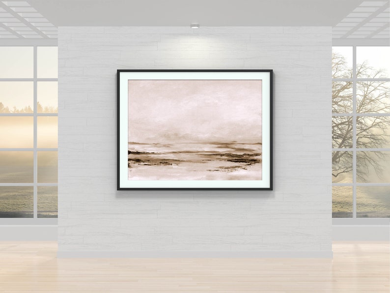 Large Abstract Landscape Sepia Wall Art Printable Instant Etsy