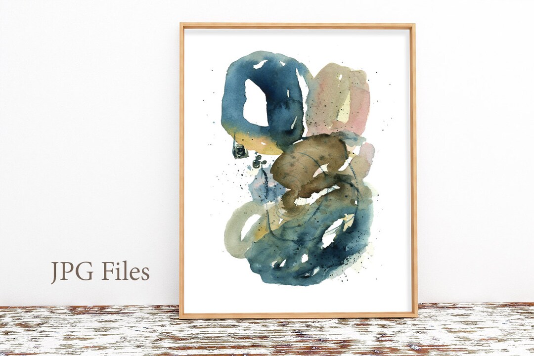 Abstract Watercolor Art Print Instant Download DIY Printable Wall Decor ...