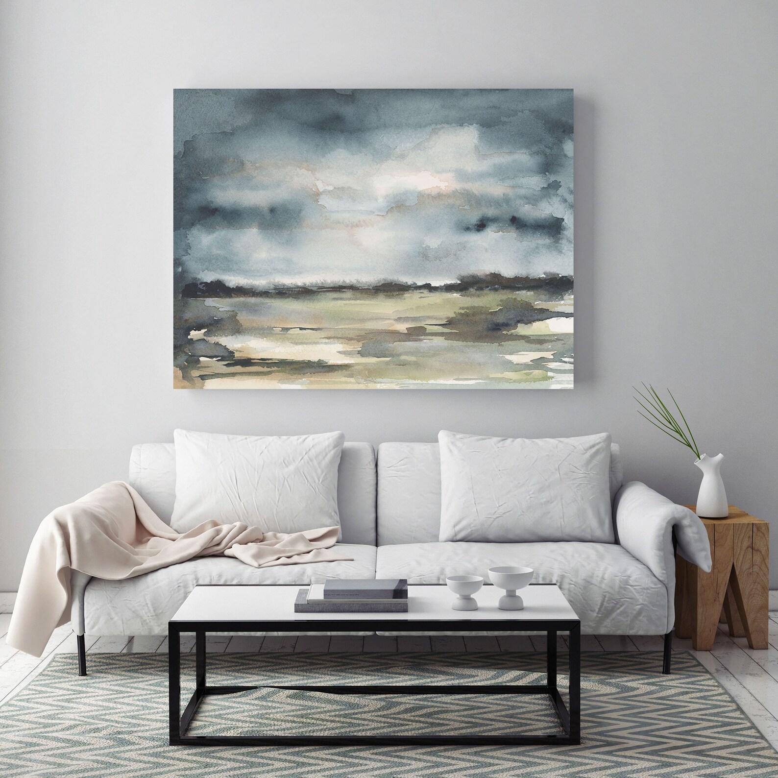Large Abstract Neutral Landscape Wall Art Printable Instant Etsy