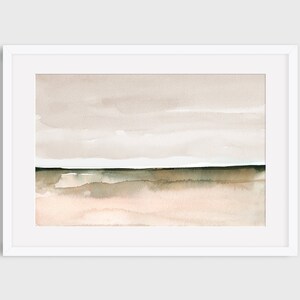 Neutral Landscape Print Printable Wall Art Minimal Abstract Landscape instant Download DIY Print Watercolor Painting Neutral Brown Blush image 4