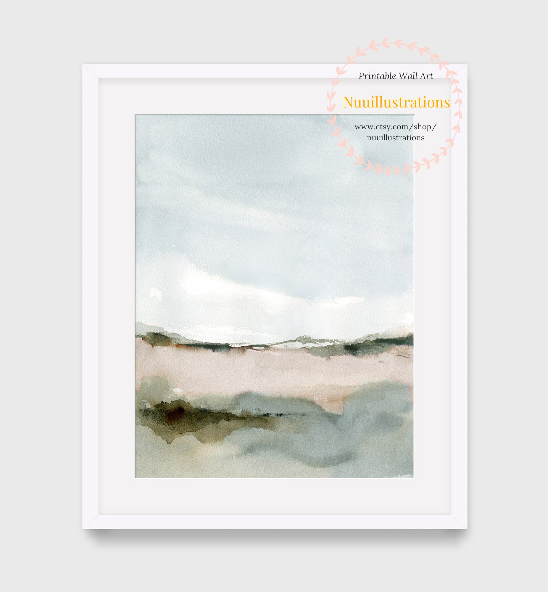Watercolor Landscape Printable Wall Art Abstract Landscape - Etsy