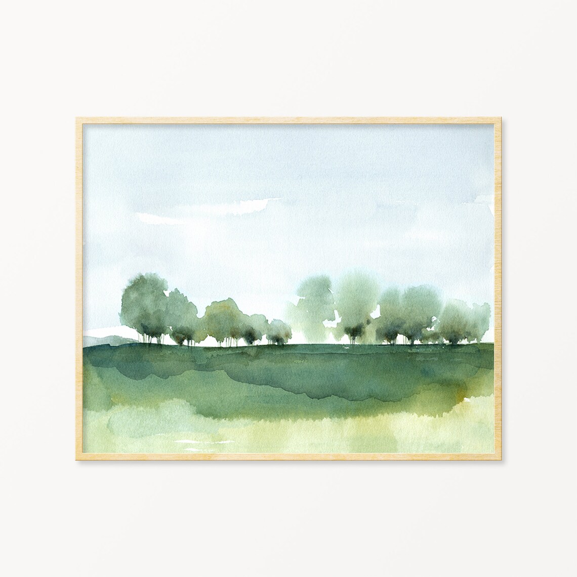 Tree Landscape Print Printable Wall Art Minimal Abstract Etsy