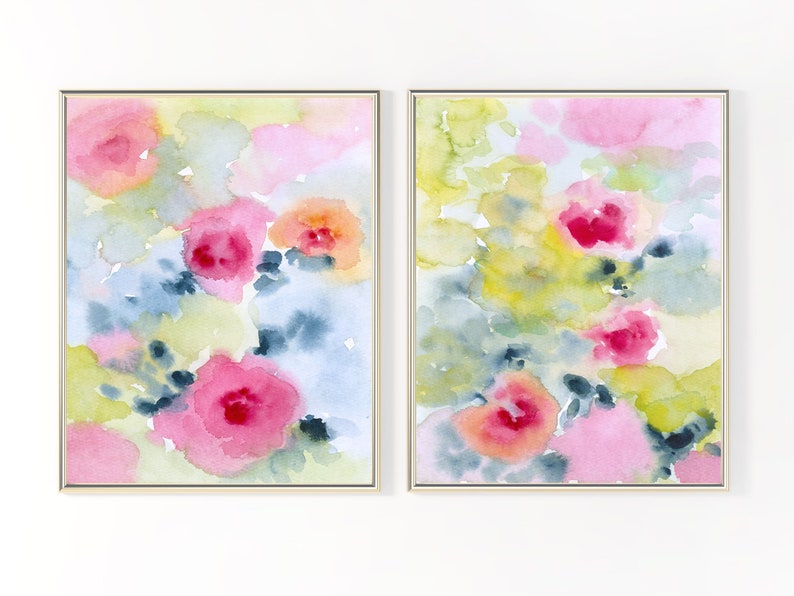 Flower Wall Art Printable Instant Download DIY Print Abstract Etsy