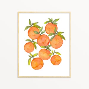 Watercolor Orange Citrus Print Fruit kitchen Art Printable Wall Art instant Download DIY Print House Decor Botanical Vegetable Watercolor