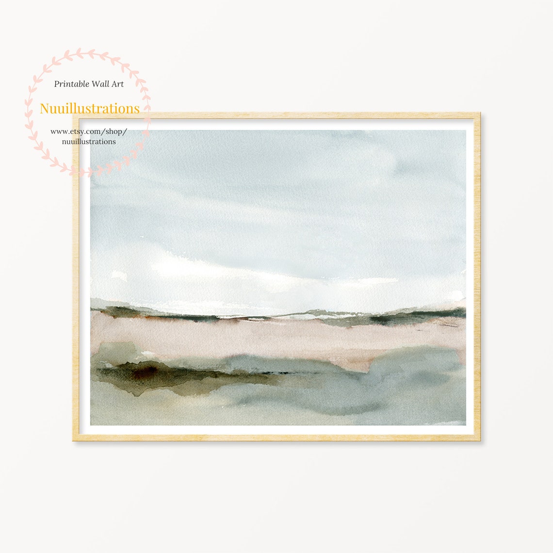 Watercolor Landscape Printable Wall Art Abstract Landscape - Etsy