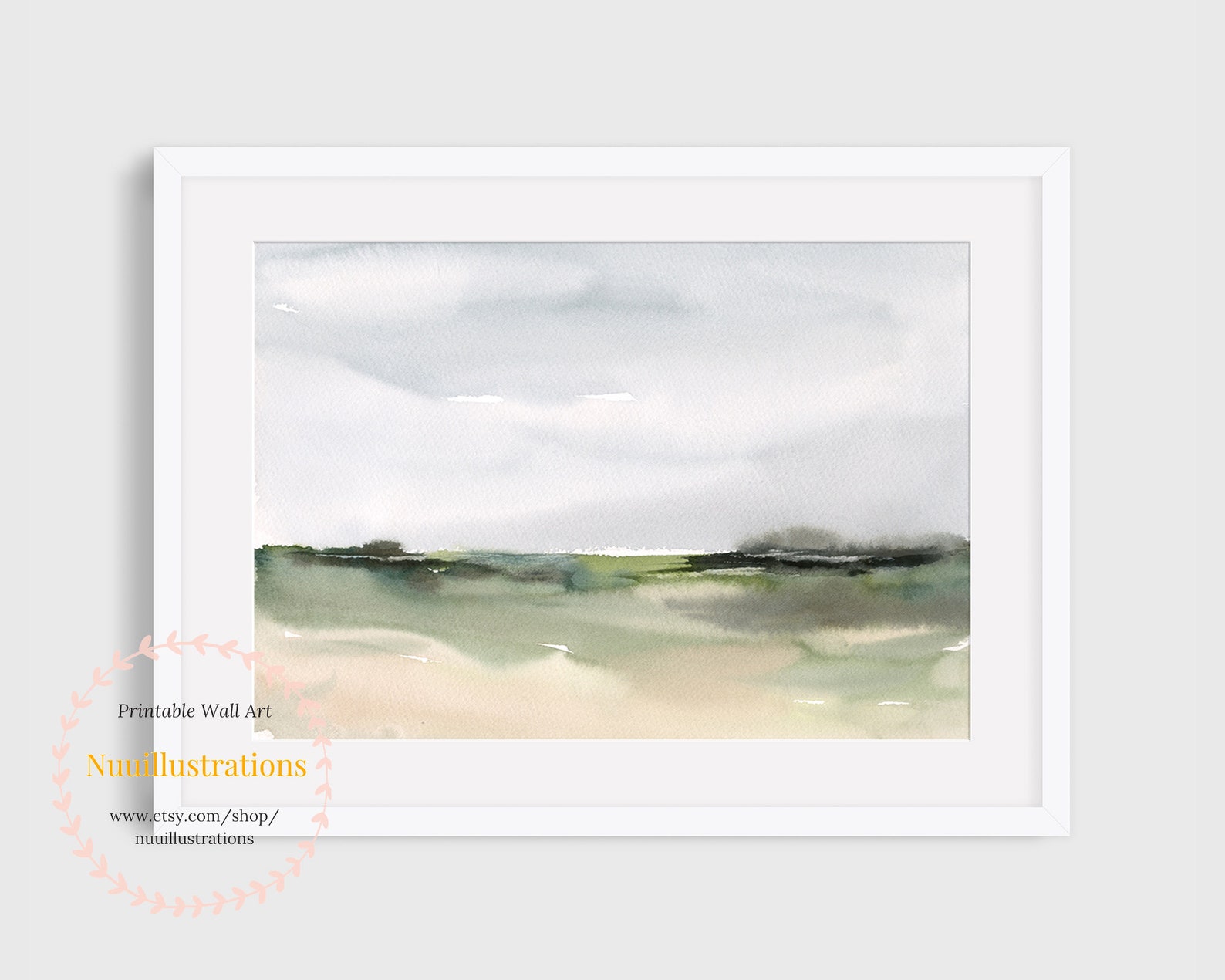 Watercolor Landscape Printable Wall Art Abstract Landscape - Etsy