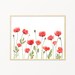 Poppy Flower Print Printable Wall Art Instant Download DIY - Etsy
