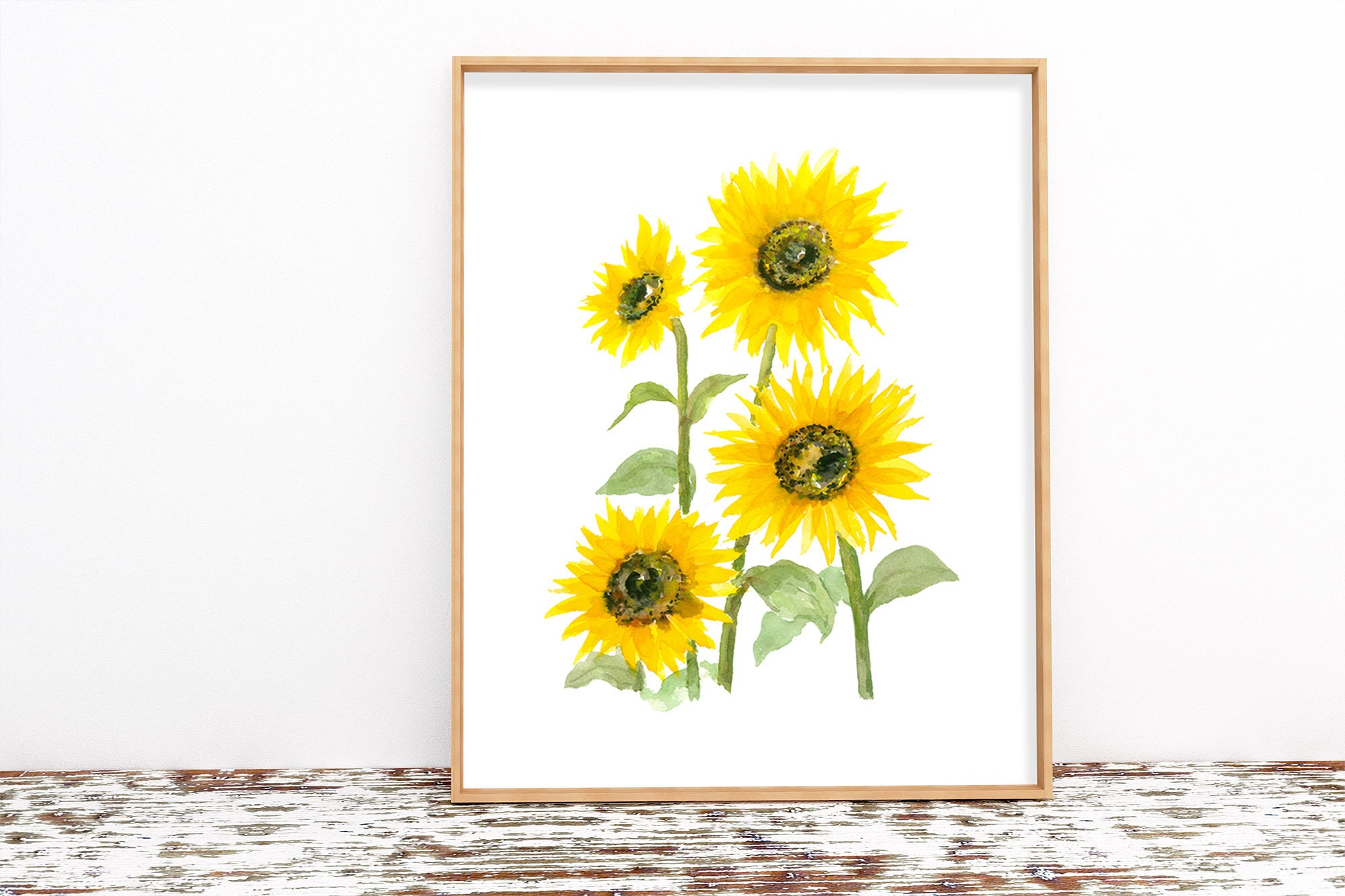 Sunflower Flower Wall Art Print Instant Download DIY Printable - Etsy