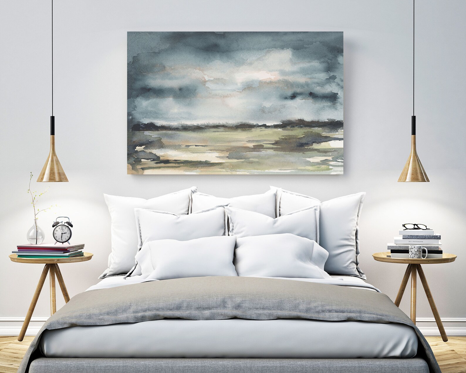 Large Abstract Neutral Landscape Wall Art Printable Instant Etsy
