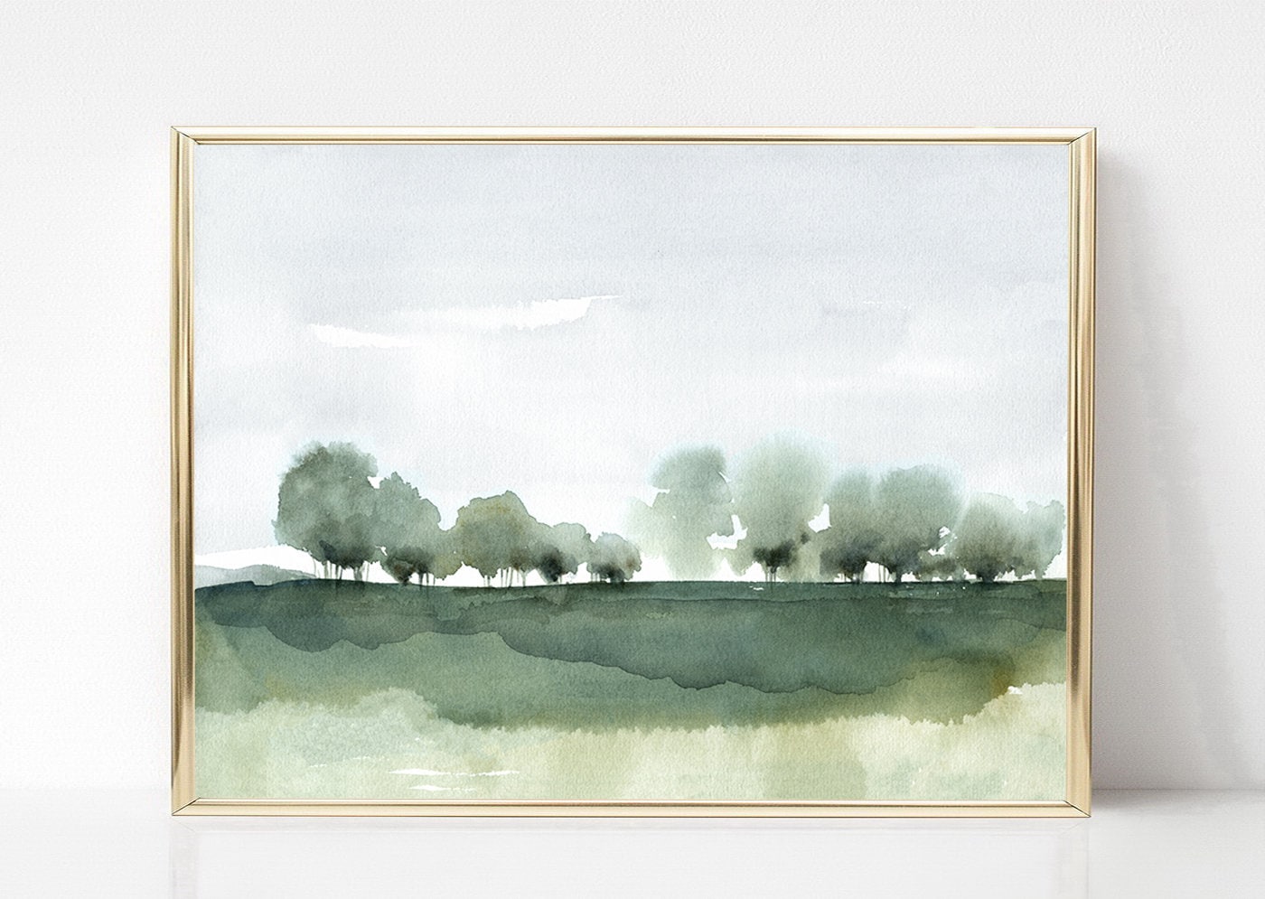Abstract Watercolor Landscape Print Minimalist INSTANT DOWNLOAD Modern