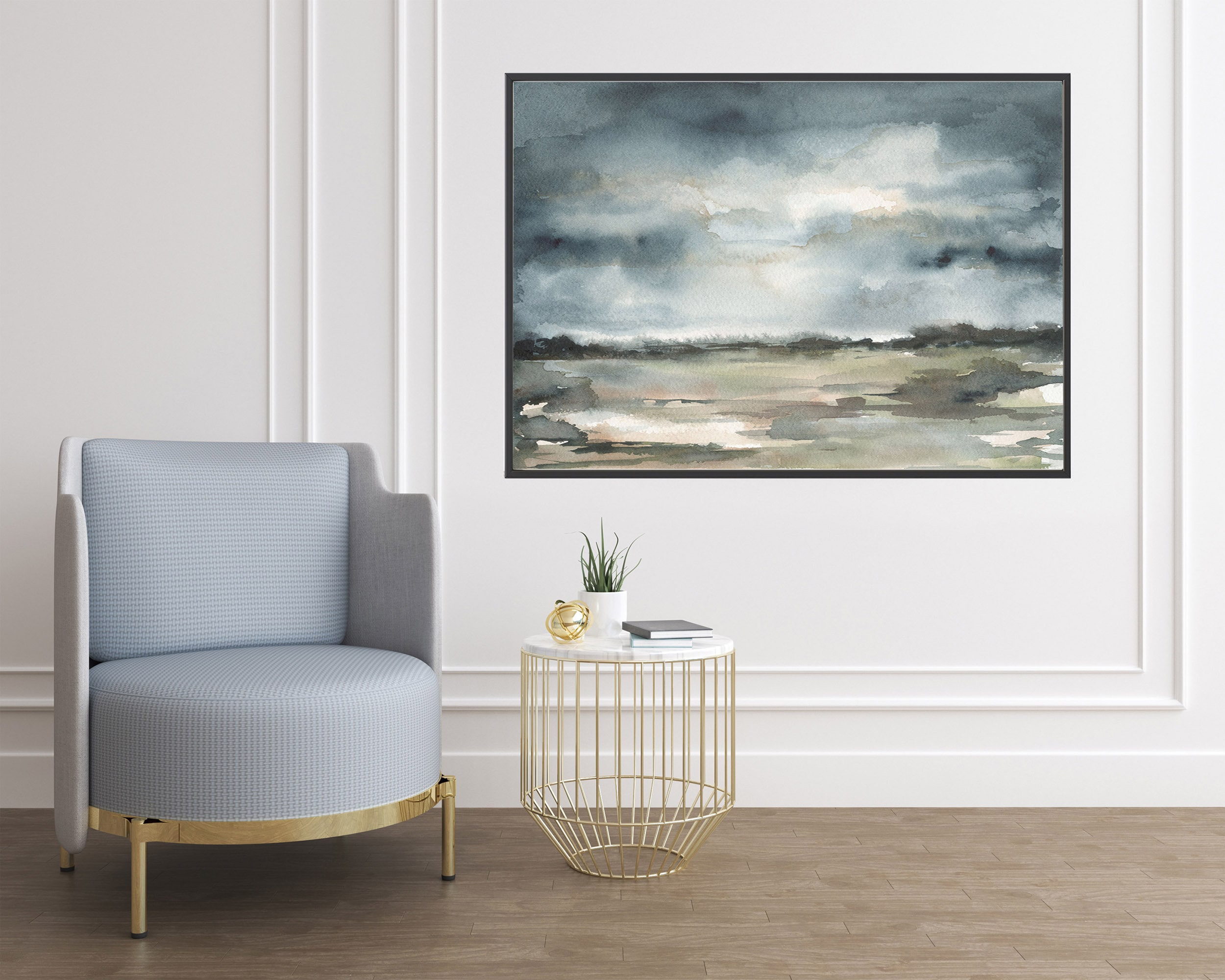 Large Abstract Neutral Landscape Wall Art Printable Instant Etsy