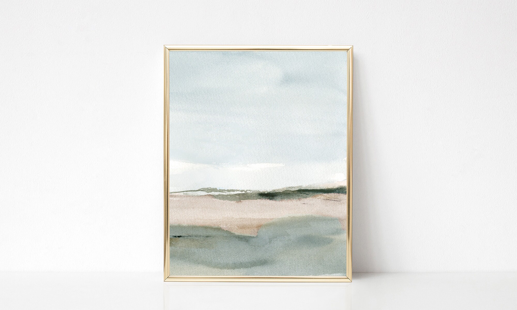 Watercolor Landscape Printable Wall Art Abstract Minimalist | Etsy