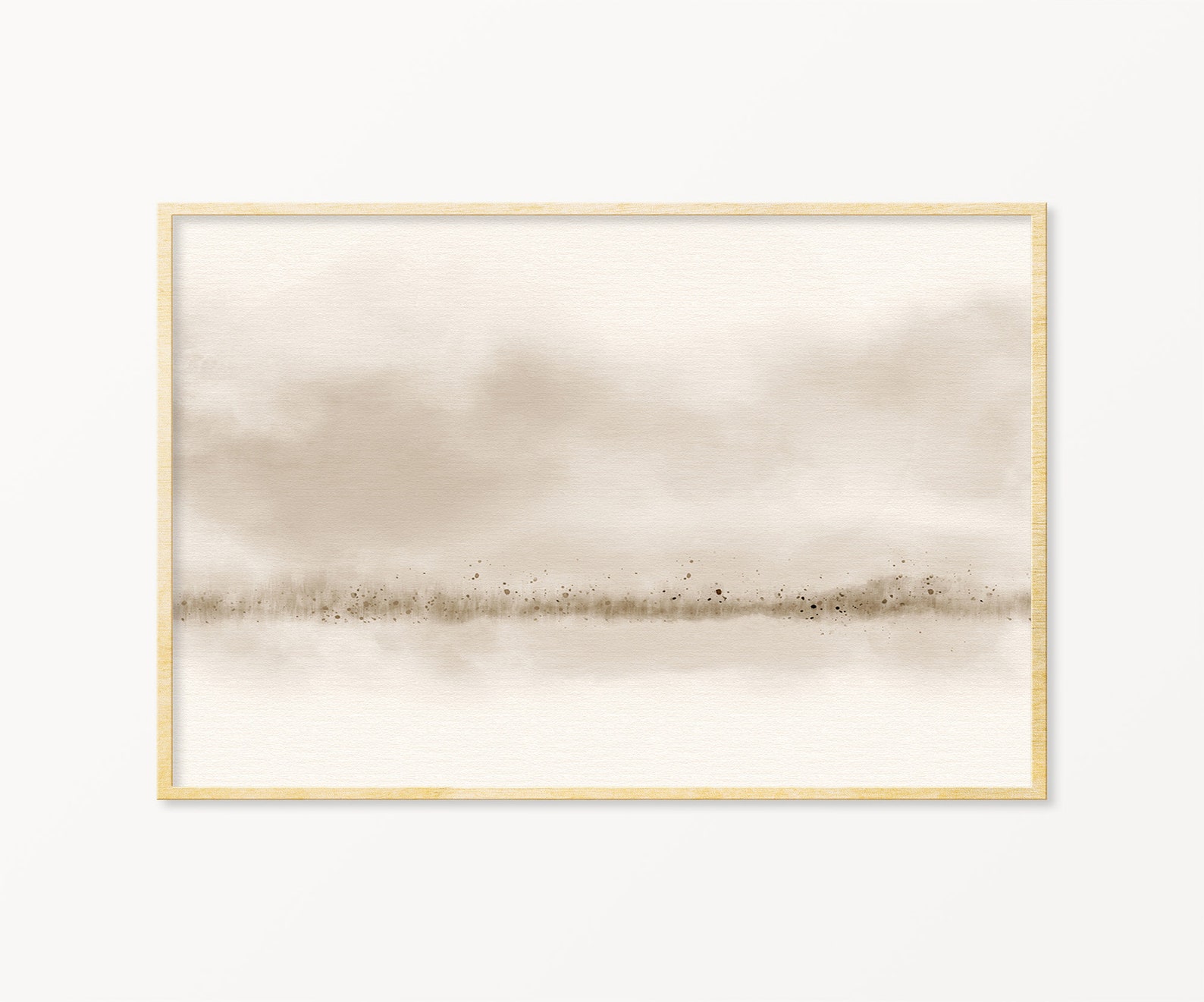 Soft Sepia Landscape Printable Wall Art Neutral Watercolor Etsy