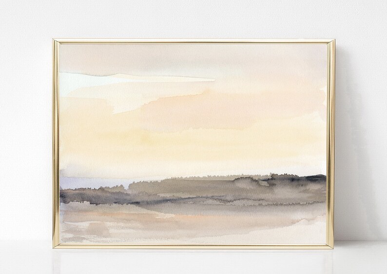 Blush Pink Landscape Printable Wall Art Instant Download DIY Etsy