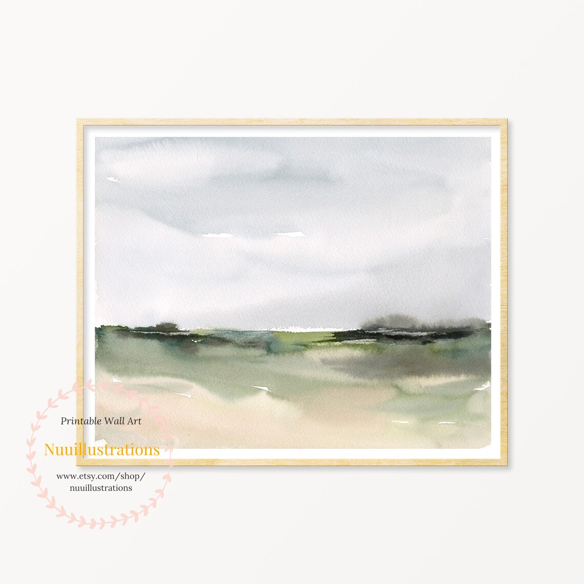 Watercolor Landscape Printable Wall Art Abstract Landscape - Etsy