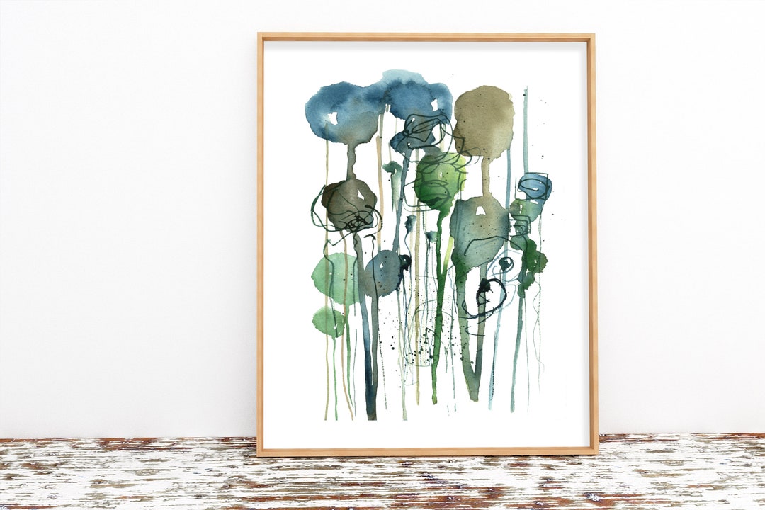 Abstract Watercolor Art Print Instant Download DIY Printable - Etsy