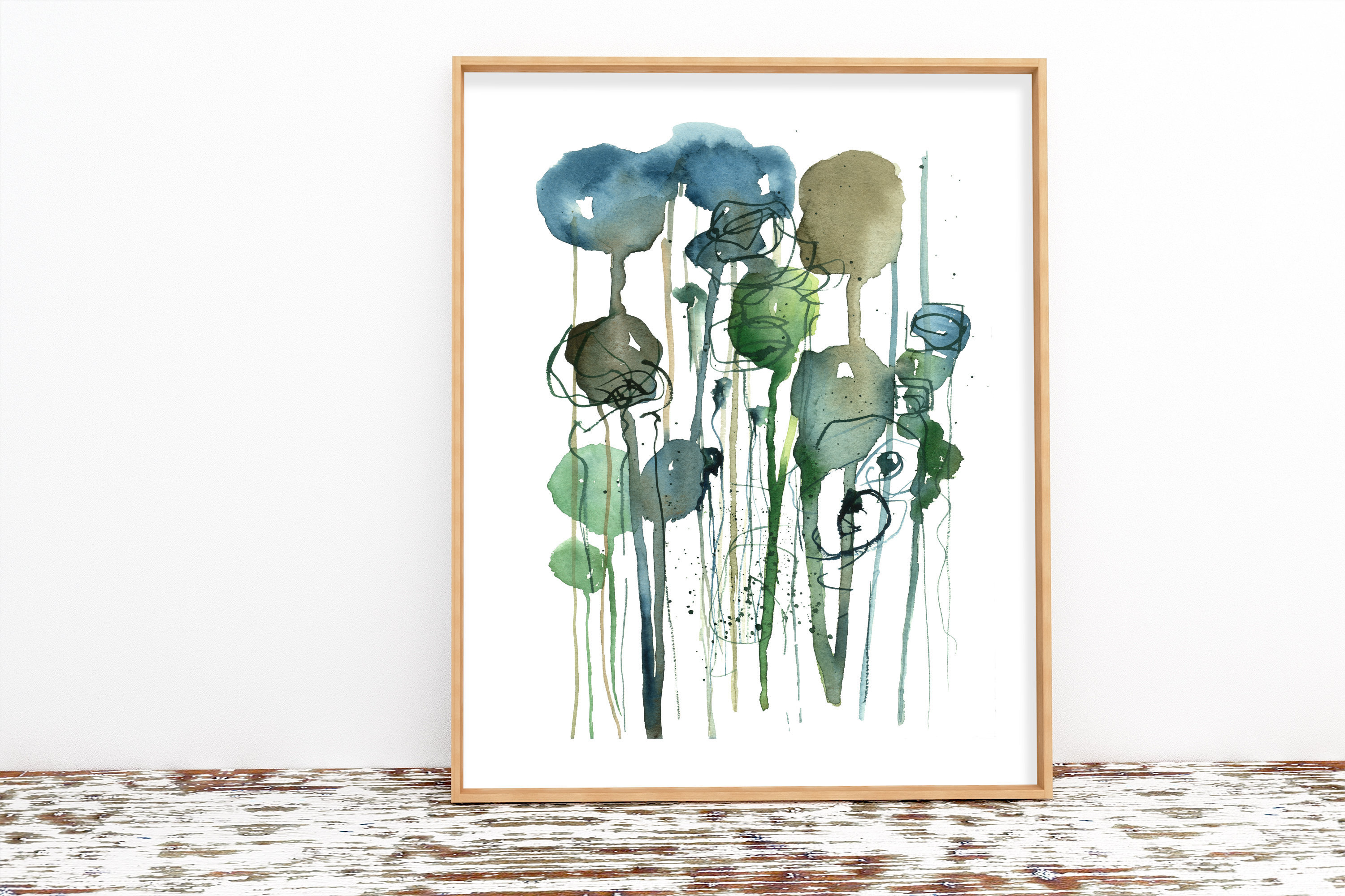 Abstract Watercolor Art Print Instant Download DIY Printable | Etsy