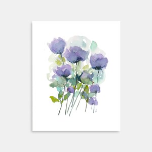 Abstract Purple Flower Print Instant Download Art DIY Printable Floral ...