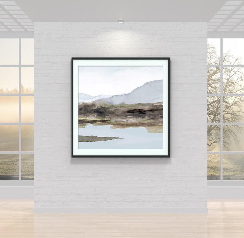 Large Abstract Neutral Landscape Hill Wall Art Printable Etsy
