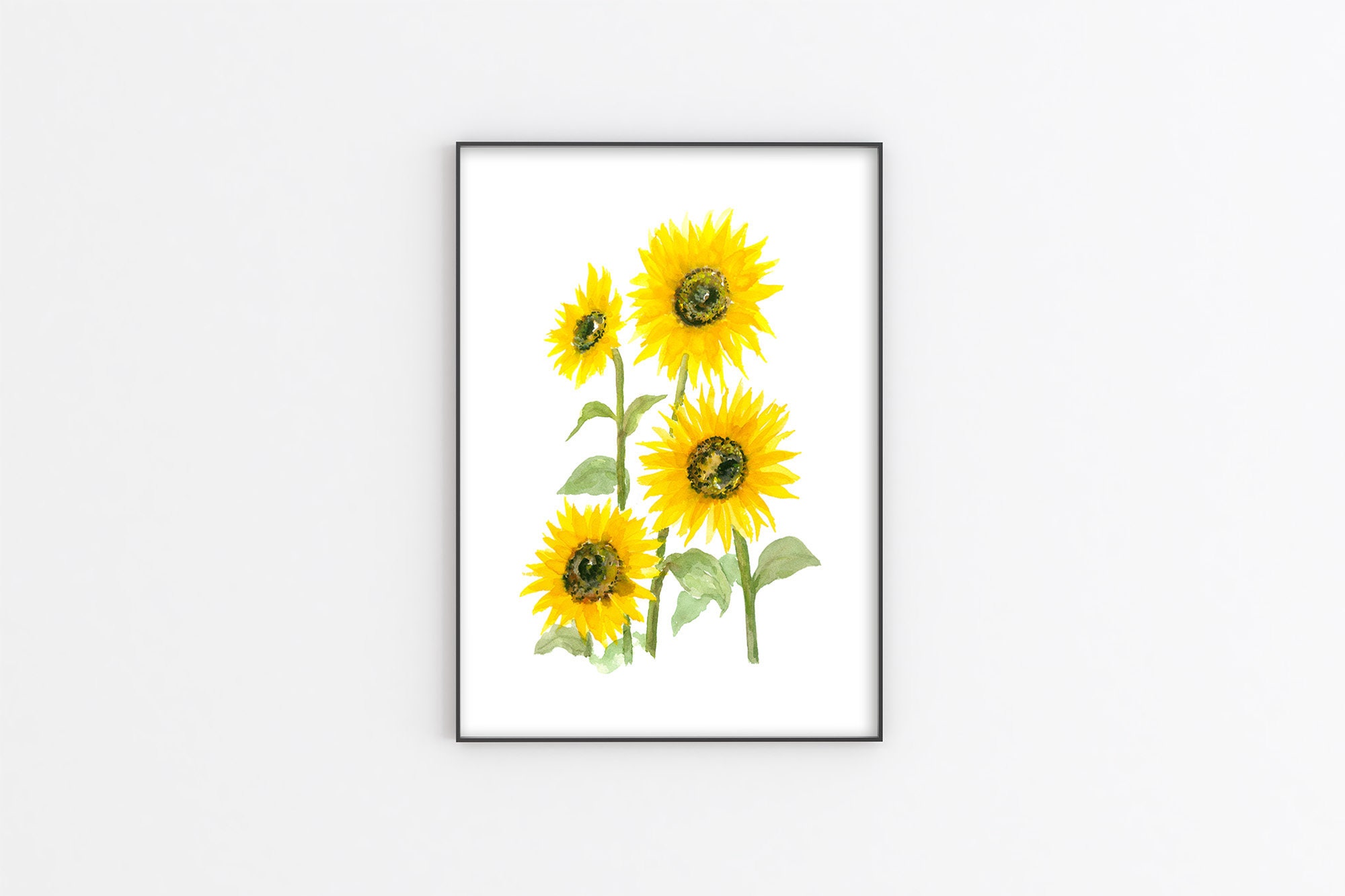 Sunflower Flower Wall Art Print Instant Download DIY Printable - Etsy