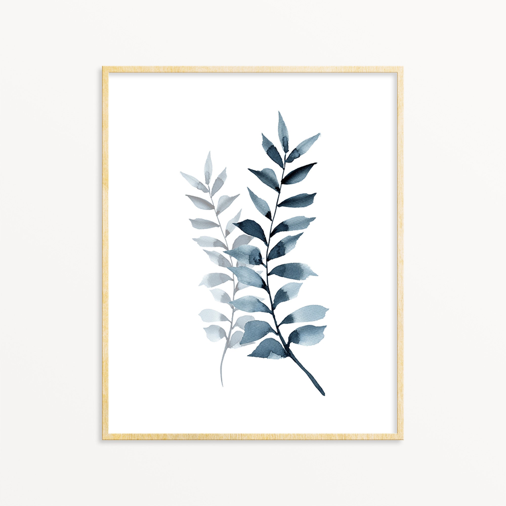 Plant Leaves Printable Wall Art Botanical Print Instant | Etsy