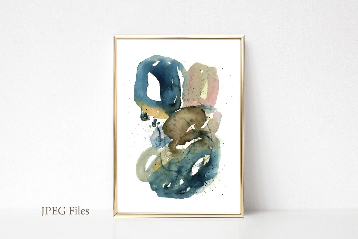 Abstract Watercolor Art Print instant Download DIY Printable | Etsy