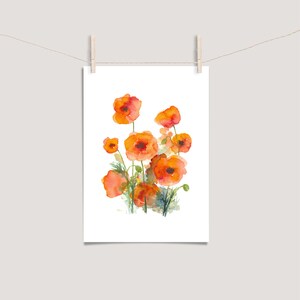 Poppy Flower Printable Wall Art Instant Download DIY Print Floral ...