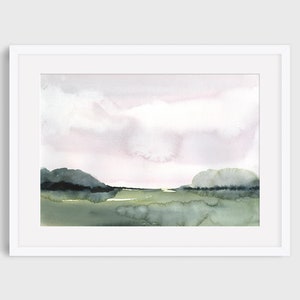Watercolor Landscape Printable Wall Art Abstract Landscape | Etsy